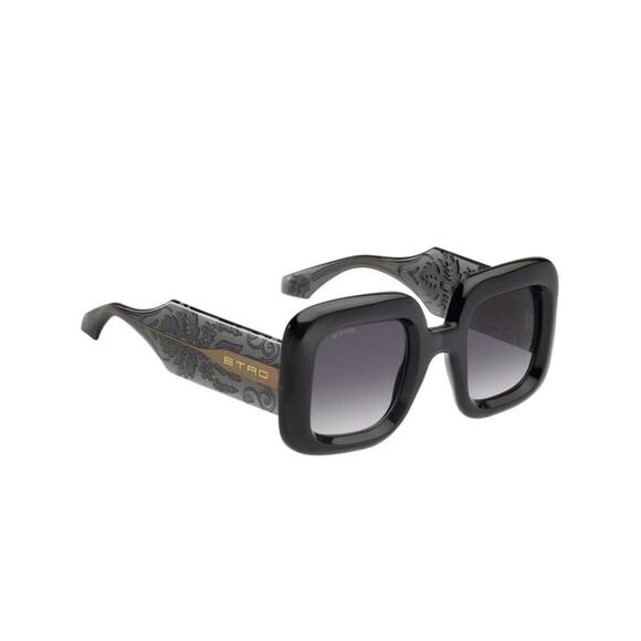 New Etro ETRO0015/S 0KB79O Dark grey Square Sunglasses, Authentic main image 5